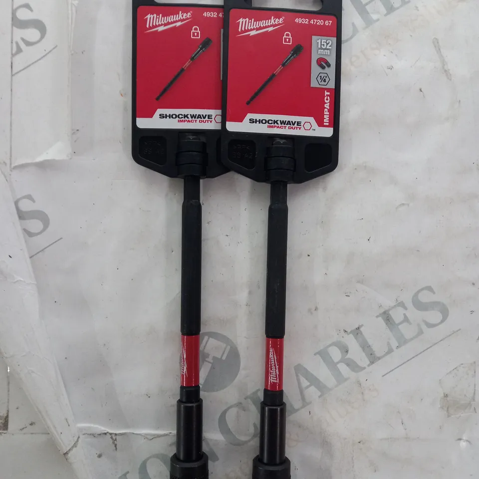 SET OF 2 MILWAUKEE 152MM SCREWDRIVER BIT HOLDER