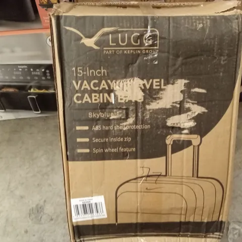 BOXED LUGG - 15 INCH VACAY TRAVEL CABIN  BAG SKYBLUE 