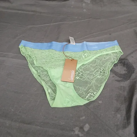 LEMONADE PARADISE LACE BRIEF IN GREEN/BLUE SIZE 16