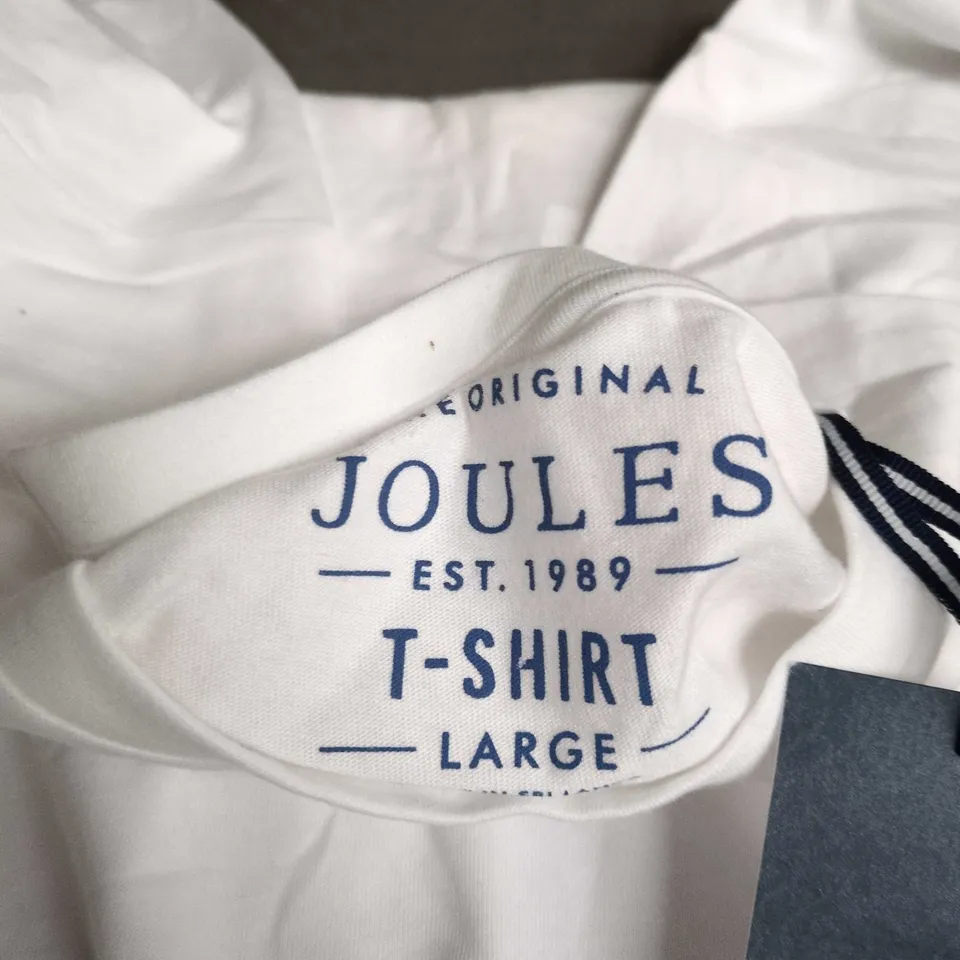 JOULES WHITE T-SHIRT – LARGE