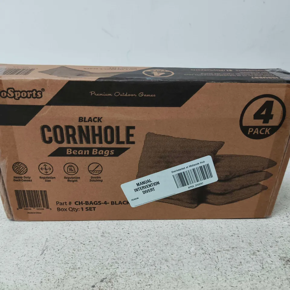 GOSPORTS CORNHOLE BEAN BAGS – BLACK, 4 PACK