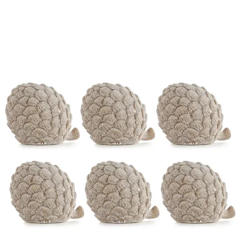 K BY KELLY HOPPEN SET OF 6 MINI CERAMIC PINECONES