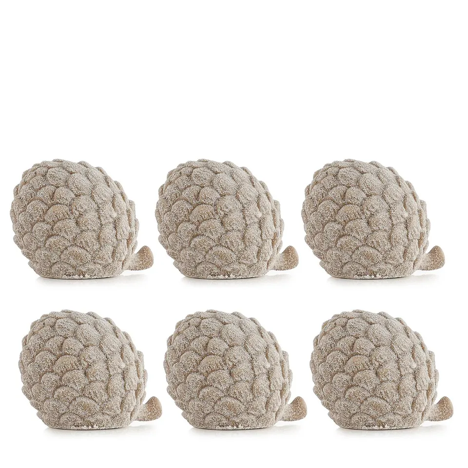 K BY KELLY HOPPEN SET OF 6 MINI CERAMIC PINECONES