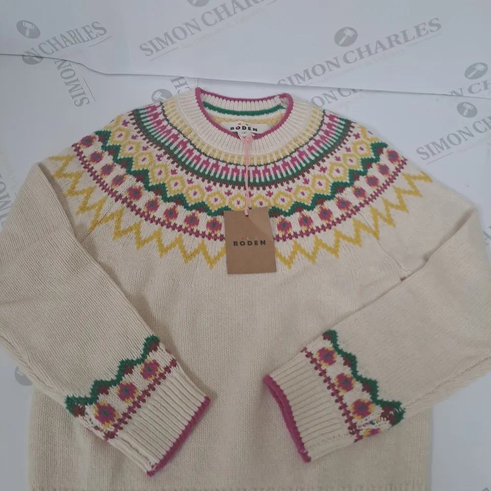 KIDS MINI BODEN KNITTED JUMPER SIZE 7-8 YEARS