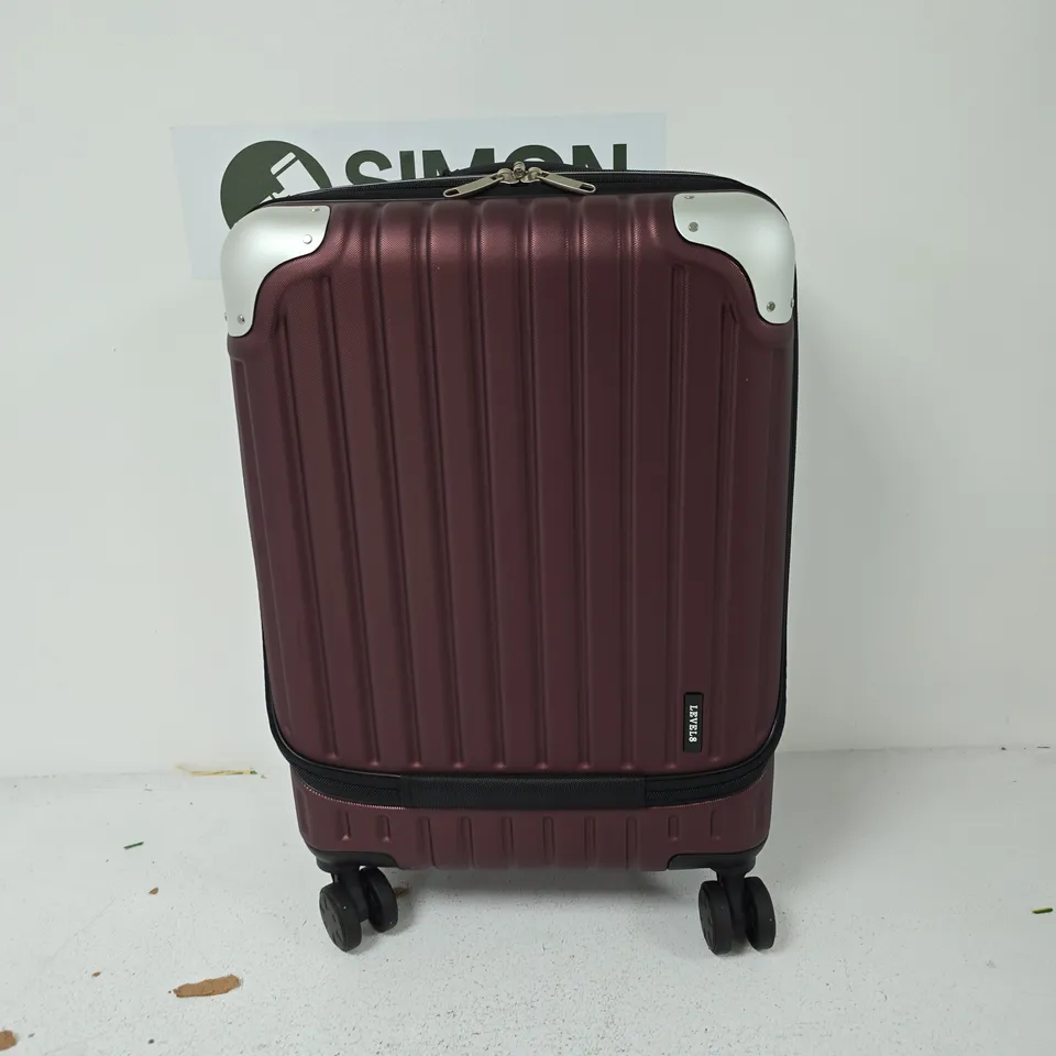 LEVEL8 HARD-SHELL SUITCASE – BURGUNDY, 4-WHEEL