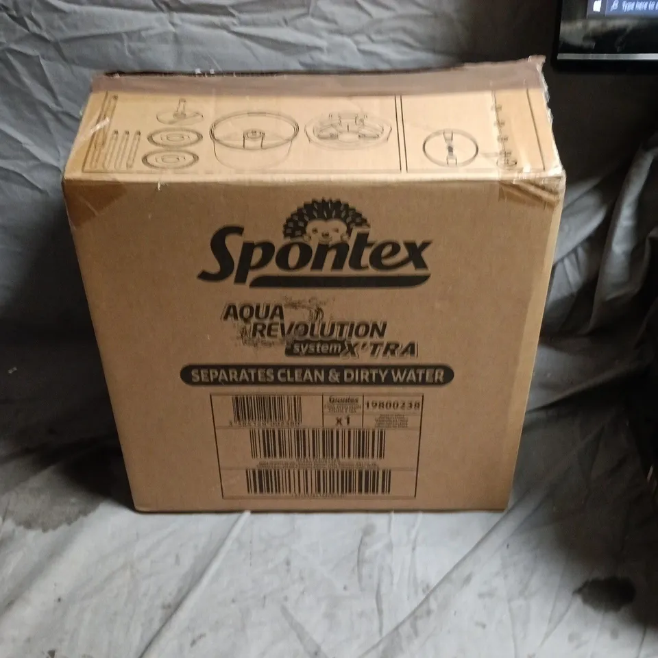 SPONTEX AQUA REVOLUTION SYSTEM X-TRA MOP BUCKET – BOXED, SEPARATES CLEAN & DIRTY WATER