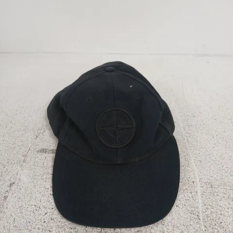 STONE ISLAND CAP – BLACK BASEBALL HAT, SIZE XL