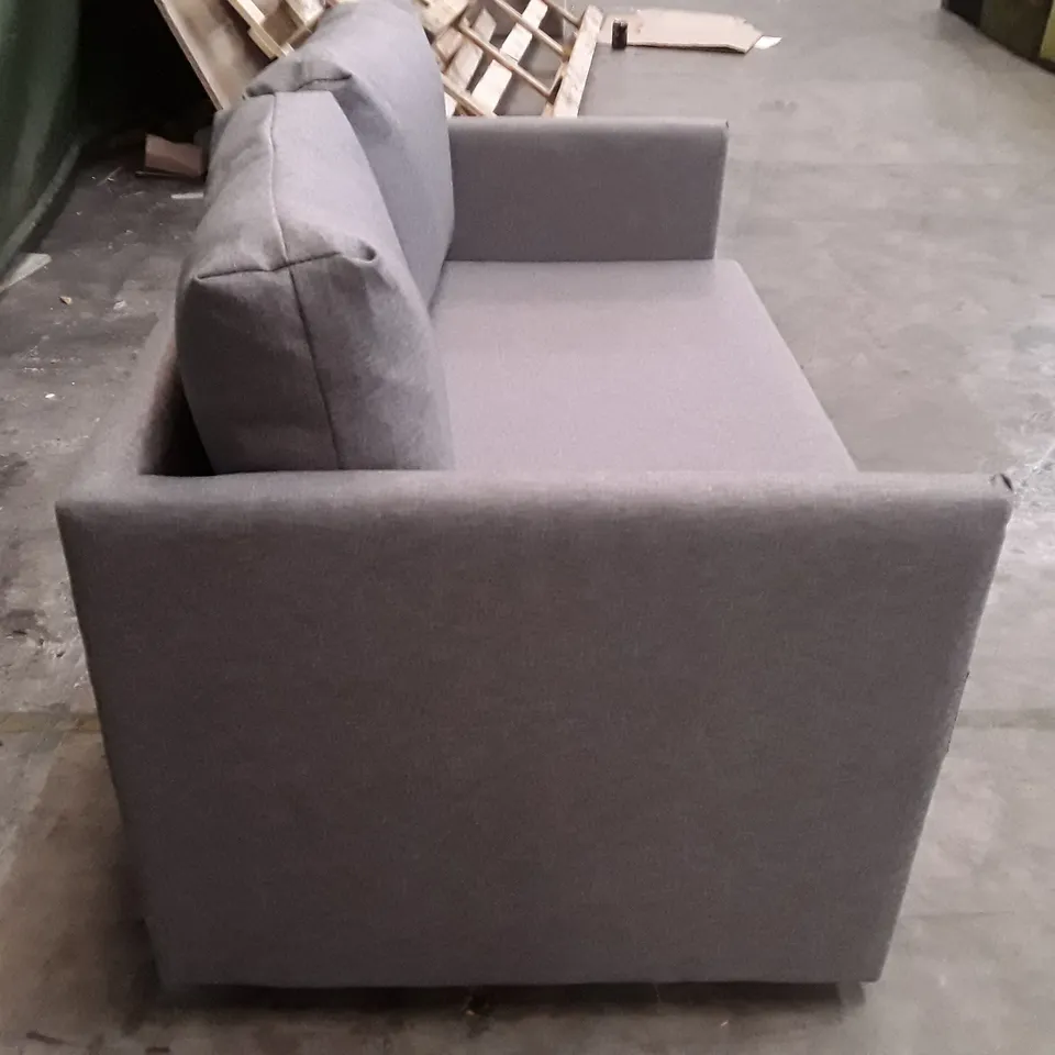 QUALITY DESIGNER SMALL SOFA BED - GREY FABRIC