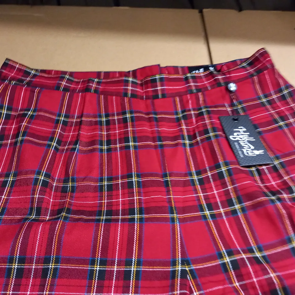 LOT OF 4 HELL BUNNY RED CHECK TROUSERS - VARIOUS SIZES