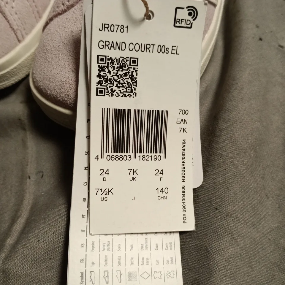 ADIDAS GRAND COURT KIDS' SNEAKERS – PINK, UK 7 (EU 24 / US 7.5)