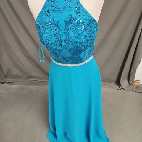 UNBRANDED EMBELLISHED OCCASION DRESS IN TEAL SIZE 8
