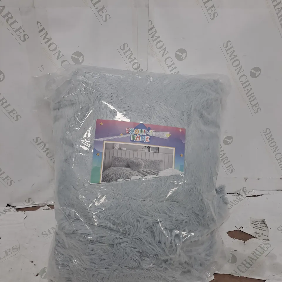 GREY TEDDY FLEECE BEDSHEET - SIZE UNSPECIFIED 