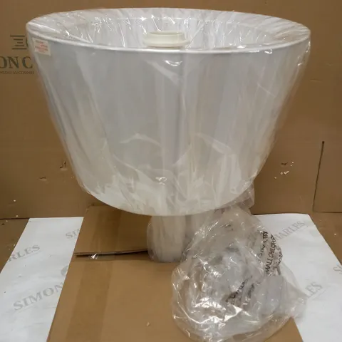 DESIGNER TABLE LAMP WITH WHITE LINEN SHADE