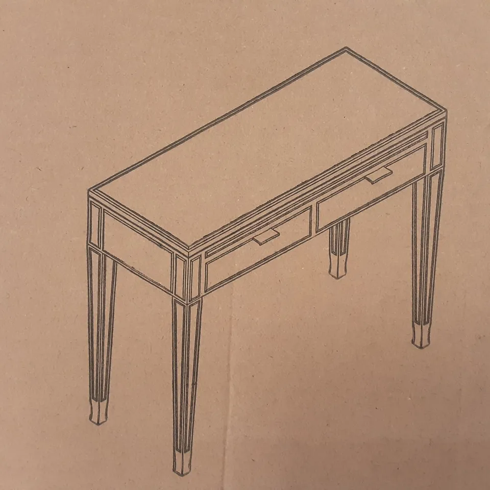 BOXED FITZGERALD DRESSING TABLE- MIRROR - H35 X W110 X D49 CM