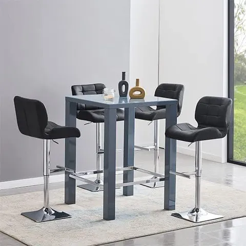 BOXED JAM BAR TABLE - BLACK (2 BOXES)
