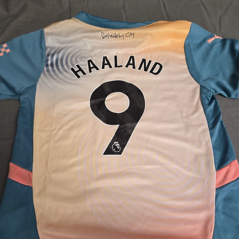 MANCHESTER CITY SPECIAL EDITION JERSEY WITH HAALAND 9 SIZE 24