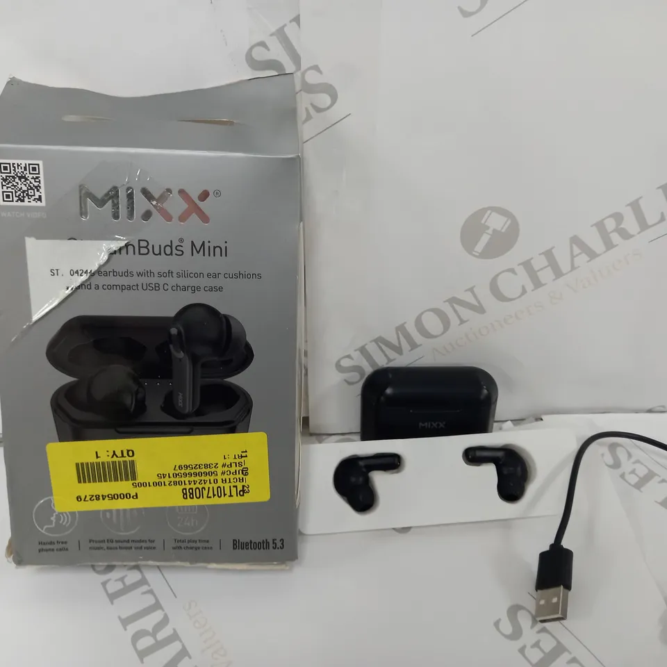 BOXED MIXX STREAMBUDS MINI TRUE WIRELESS EARBUDS