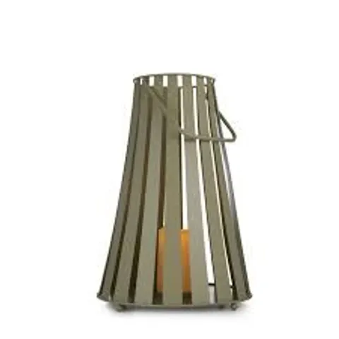 ABODE 37CM FLARED METAL LED CANDLE LANTERN