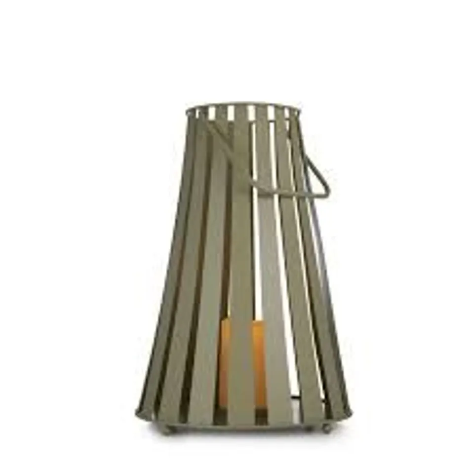ABODE 37CM FLARED METAL LED CANDLE LANTERN