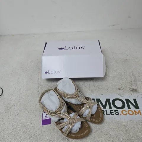 LOTUS DOMENICA ULP300 GOLD SANDALS – UK 5