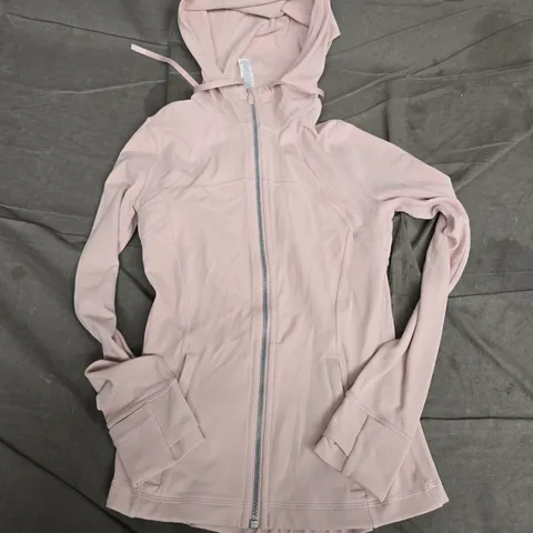LULULEMON WOMEN'S HOODED ZIP JACKET TOP β PINK, UK 8 (US 4)