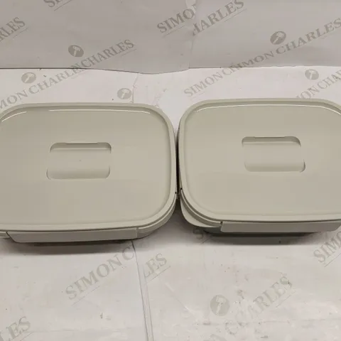BOXED LOCK N LOCK GREEN TUPPERWARE STORAGE BOXES, SET OF VARIOUS SIZES (1 BOX)