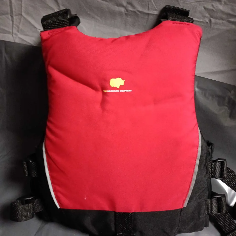 YAK ADVENTURE EQUIPMENT 50N BUOYANCY AID LIFE JACKET – ADULT, RED & BLACK