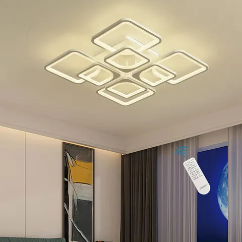 BOXED FLAUSCH 8-LIGHT 60cm MODERN CEILING LIGHT, DIMMABLE LED FLUSH MOUNT (1 BOX)