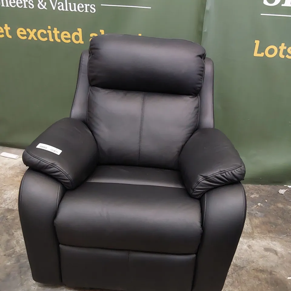 QUALITY BRITISH DESIGNER G PLAN KINGSBURY POWER RECLINING EASY CHAIR CAMBRIDGE BLACK LEATHER 