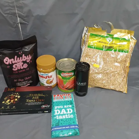 LOT OF APPROXIMATELY 10 FOOD AND DRINK ITEMS TO INCLUDE TEA, COFFEE AND PEANUT BUTTER