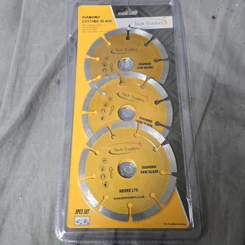 2 X TECH TRADERS DIAMOND SAW BLADE SET – 3 BLADES (DIAMOND CUTTING)