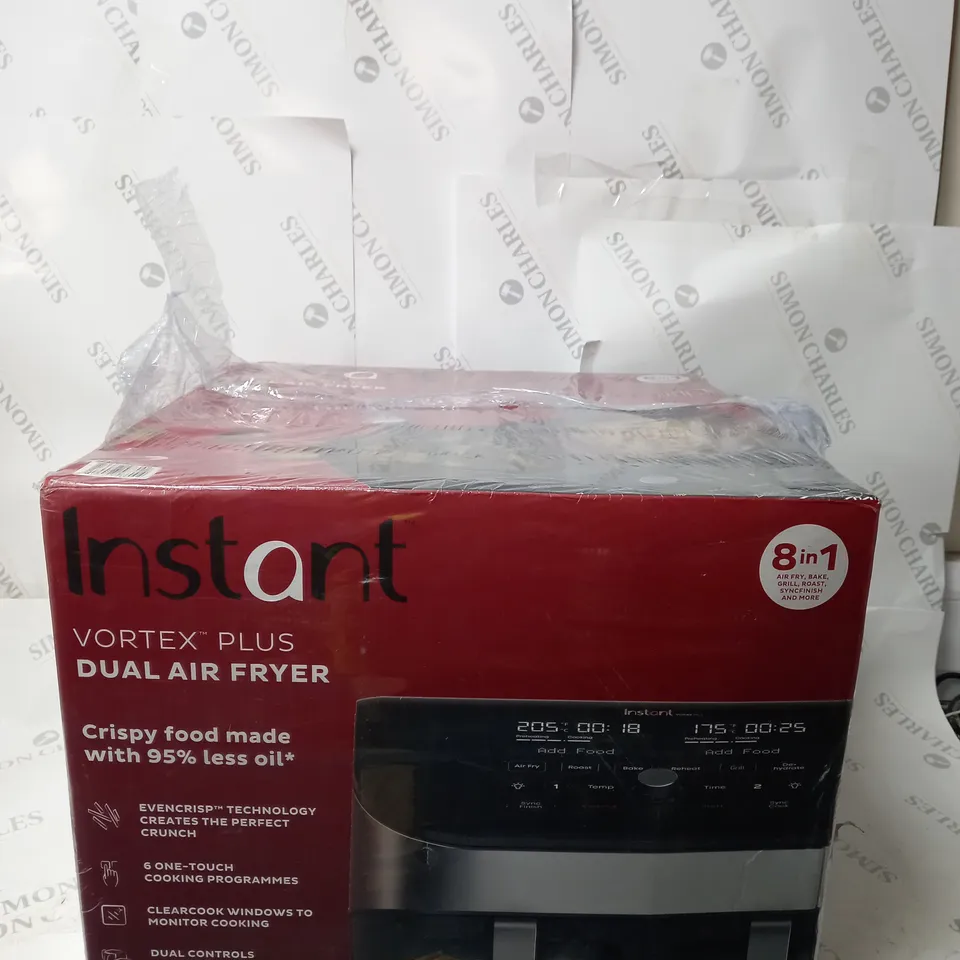 SEALED BOXED INSTANT VORTEX PLUS DUAL AIR FRYER 8 IN 1 