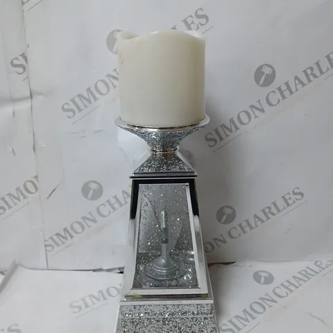 JM BY JULIEN MACDONALD FLAMELESS CANDLE HOLDER WITH SWIRLING GLITTER