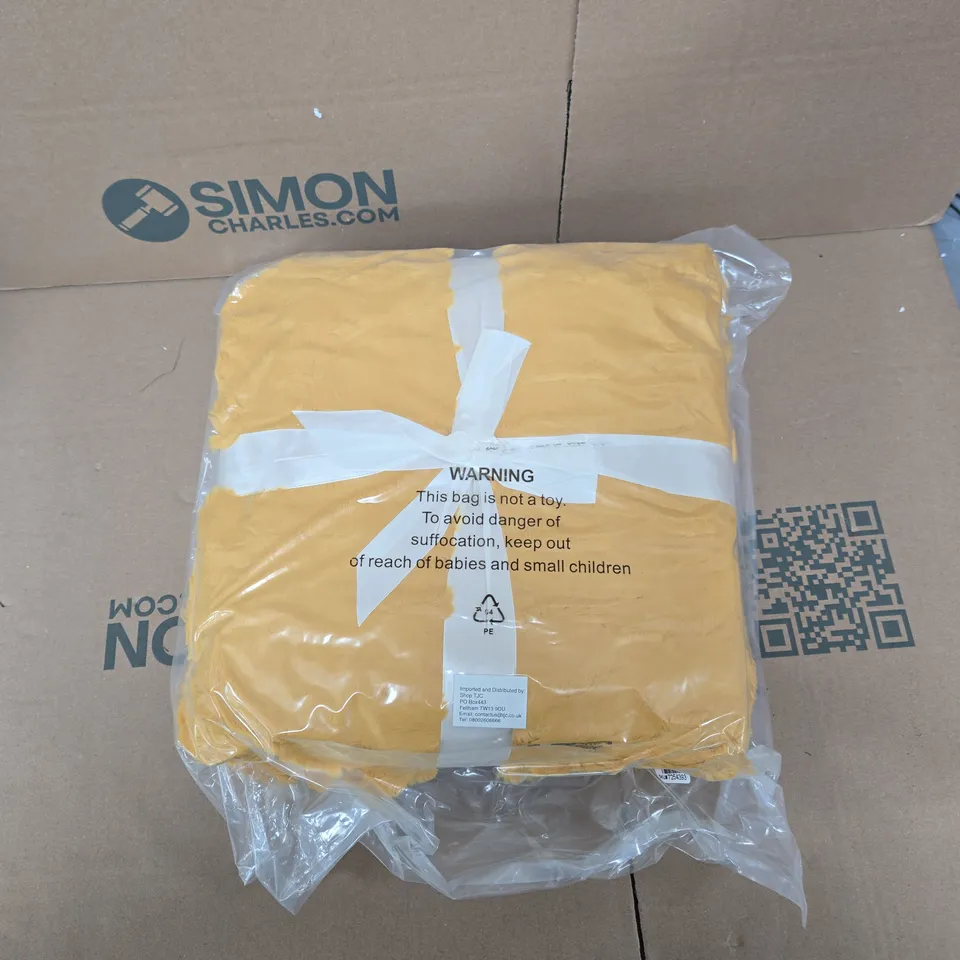 MUSTARD FAUX FUR BLANKET – LUXURY DOUBLE LAYER, 127 X 152 CM