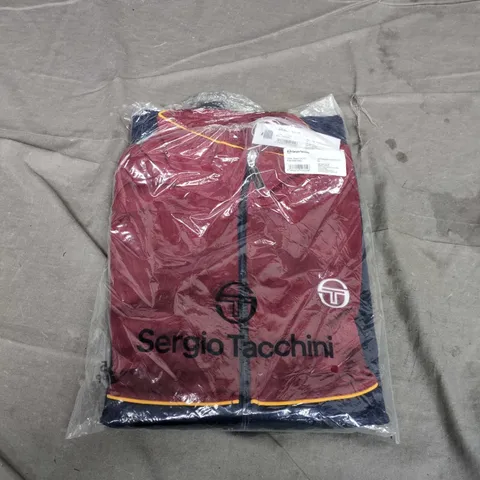 BAGGED SERGIO TACCHINI ORION TRACK JACKET – TIBETAN RED/MARITIME BLUE, XL