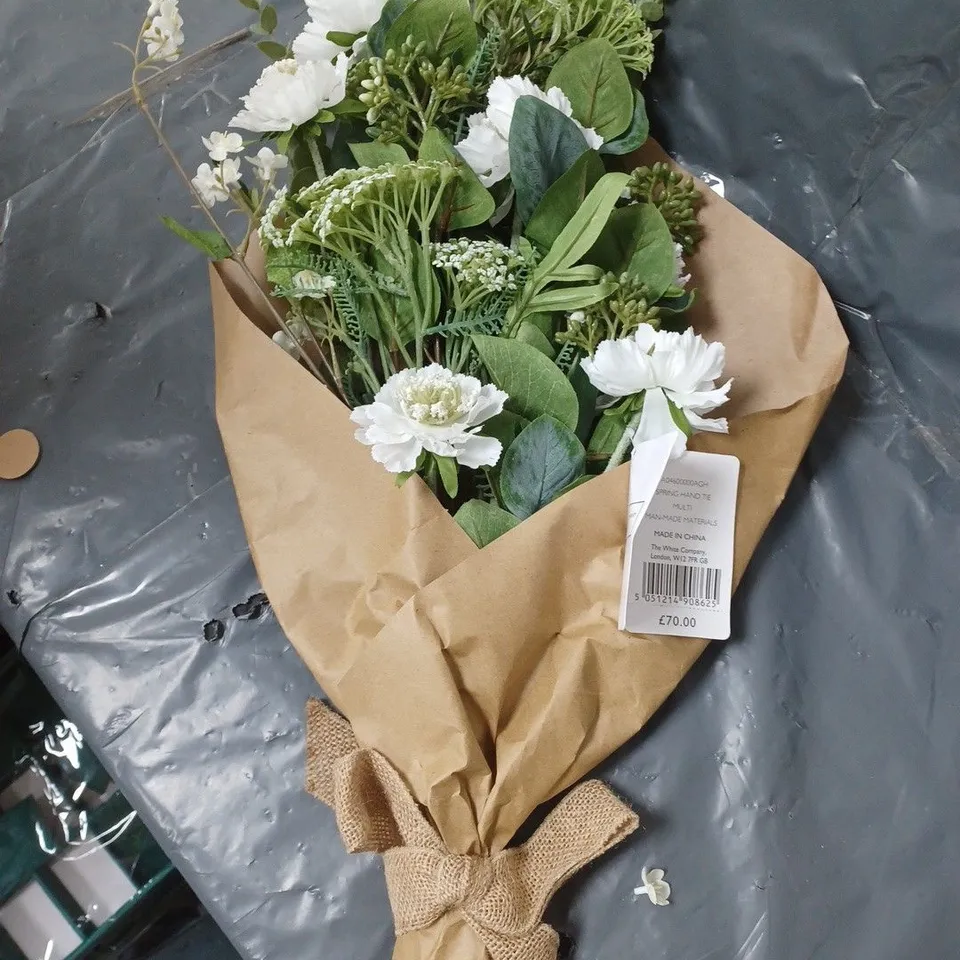 THE WHITE COMPANY SPRING HAND TIED FAUX FLOWER BOUQUET