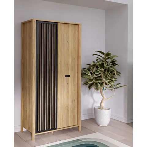 BOXED REHNBERG MANUFACTURED WOOD WARDROBE  [3 BOXES]
