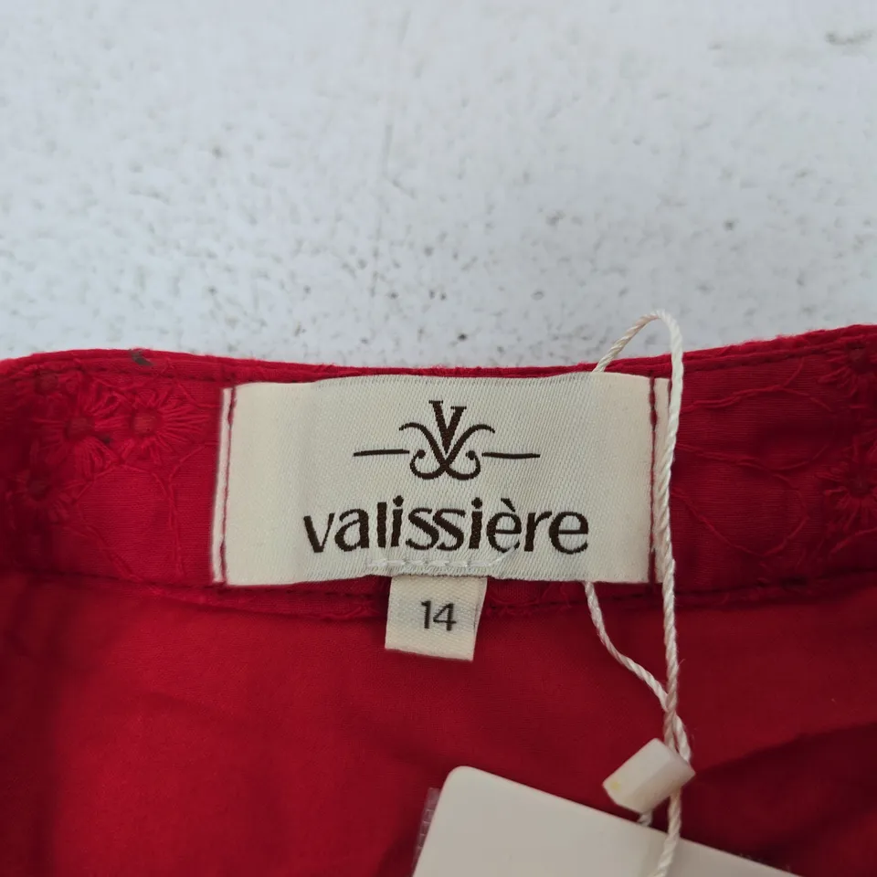 VALISSIÈRE RED DRESS – UK SIZE 14