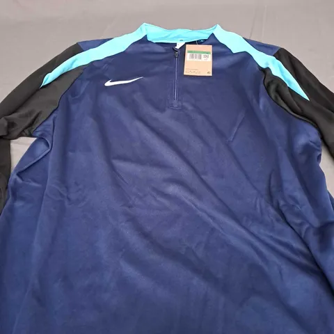 NIKE TRAINING QUARTER ZIP IN NAVY - XL