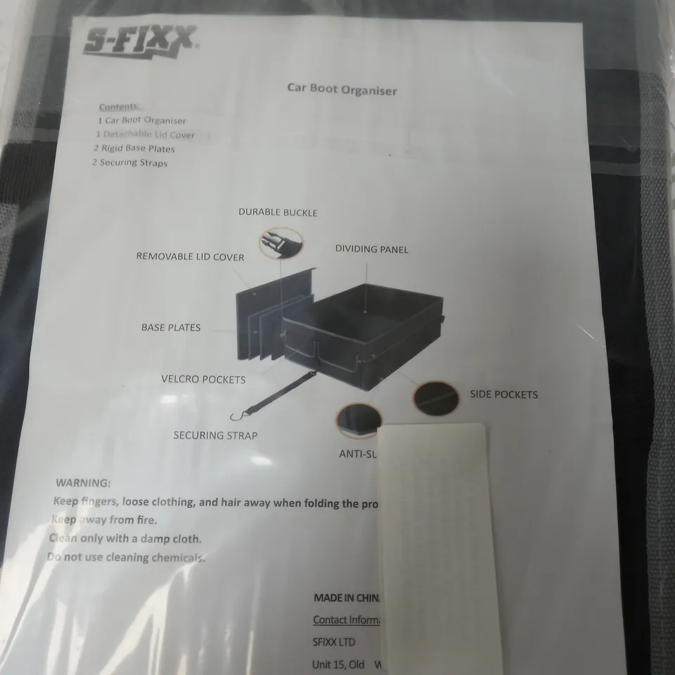 BOXED AND SEALED CAR BOOT ORGANISER 