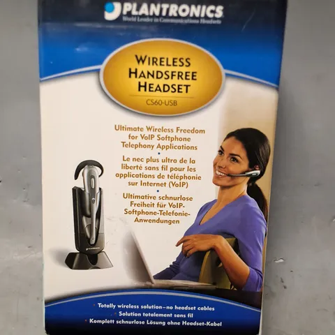 BOXED PLANTRONICS WIRELESS HANDS FREE HEADSET  - CS60-USB