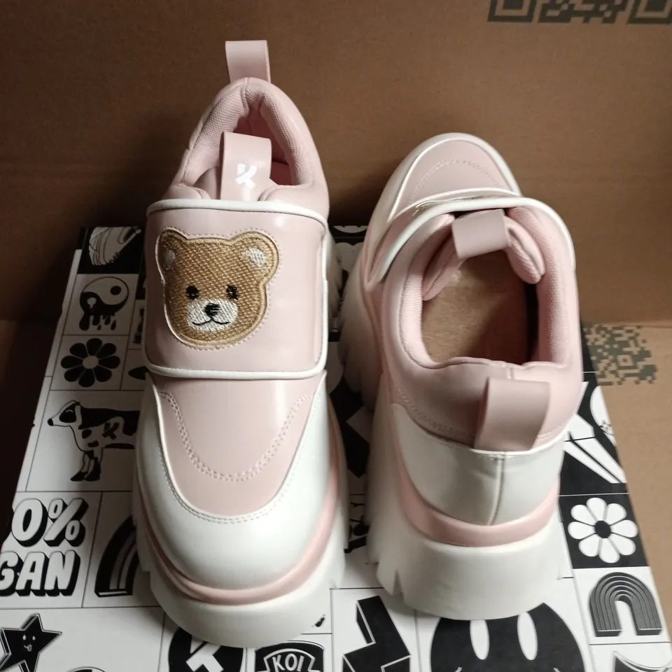 BOXED TEDDY SURA PINK VILUN PLATFORM TRAINERS – UK5