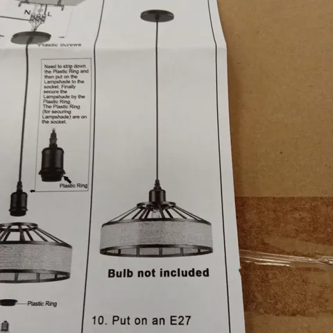 BOXED 1-LIGHT PENDANT (1 BOX)