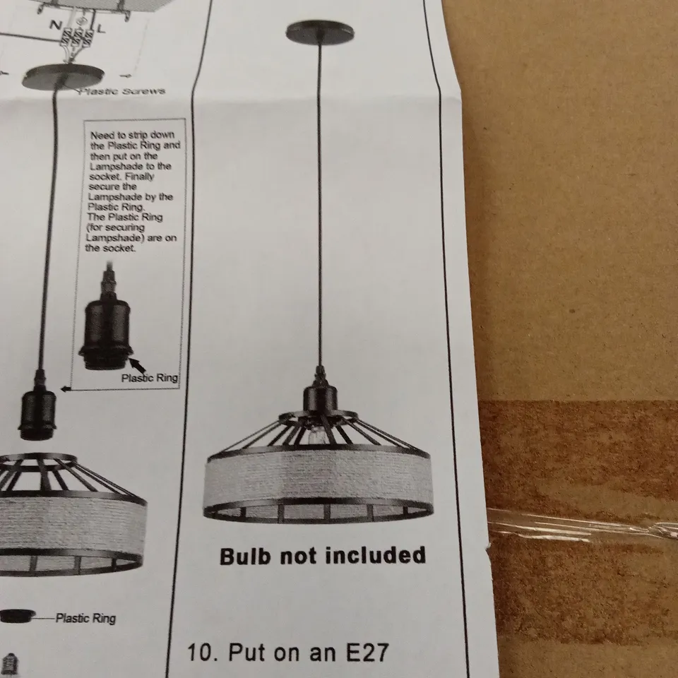BOXED 1-LIGHT PENDANT (1 BOX)
