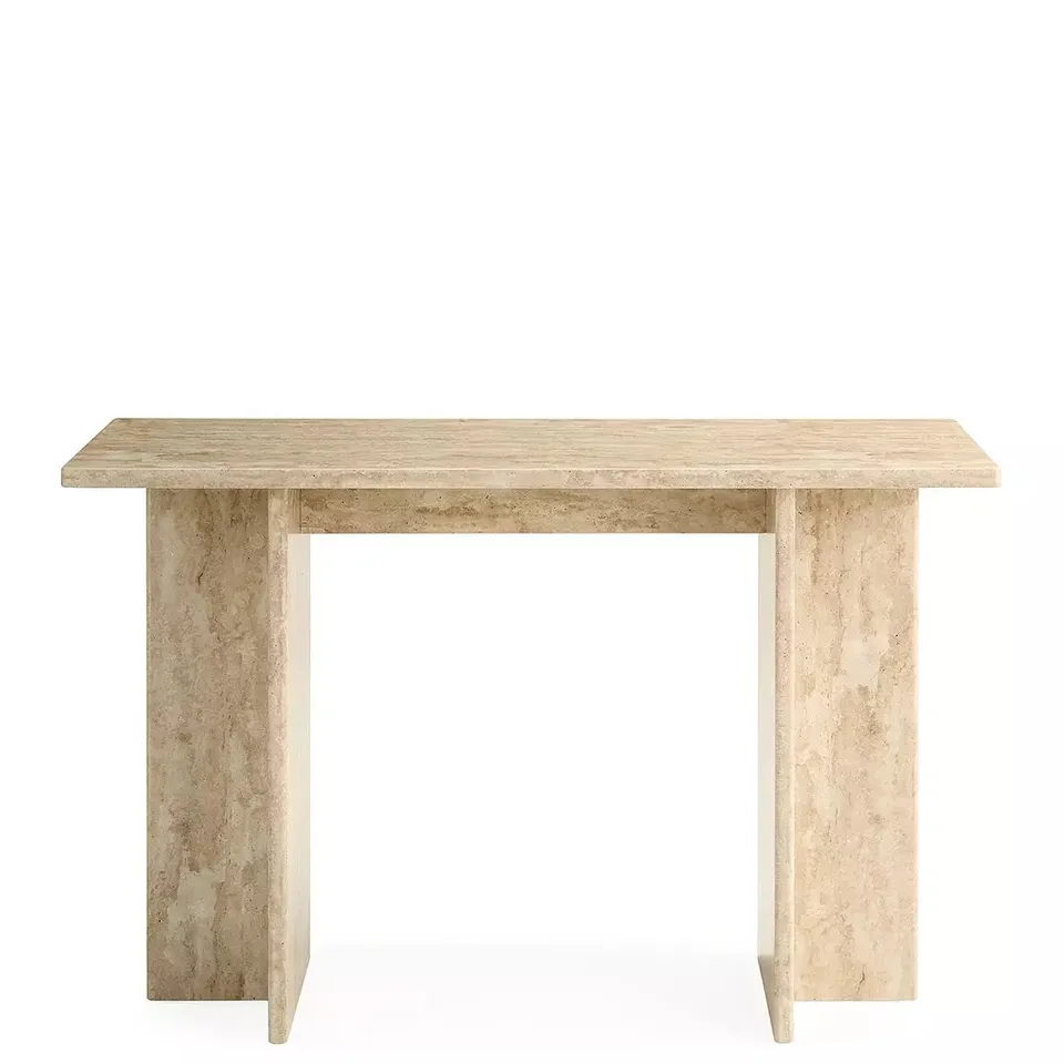 BLOC STONE EFFECT CONSOLE TABLE - COLLECTION ONLY