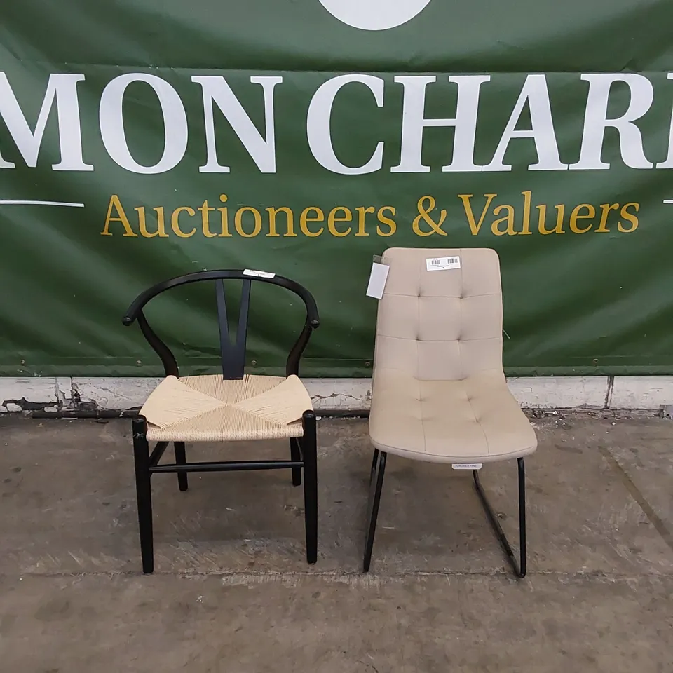 2 X ASSORTED CASUAL DINING CHAIRS