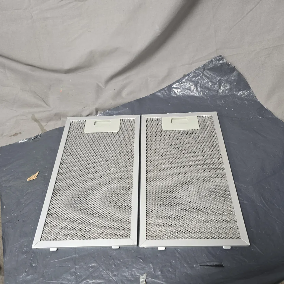 2 X METAL MESH FILTERS, 18.5 X 32CM. BOXED