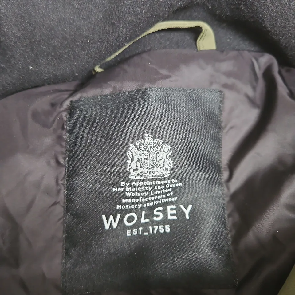 WOLSEY OLIVE GREEN PARKA COAT – MEN'S, SIZE L