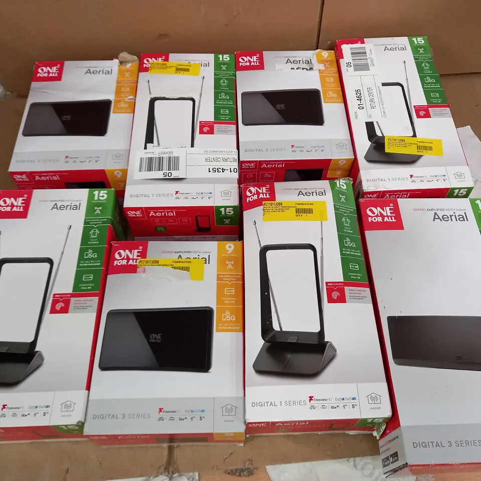 LOT OF APPROX 8 ASSORTED ONE-FOR-ALL TV AERIALS