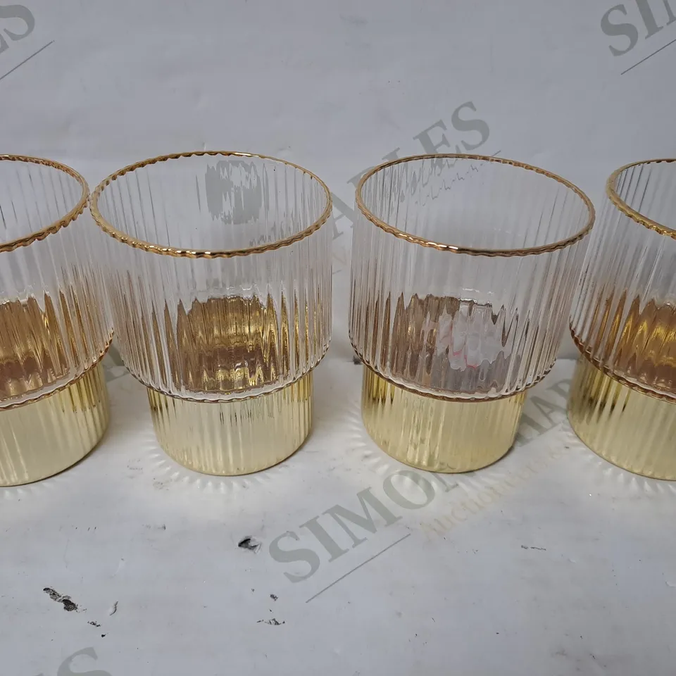 BOXED BUNDLE BERRY SET OF 6 GOLDEN GLASSES 